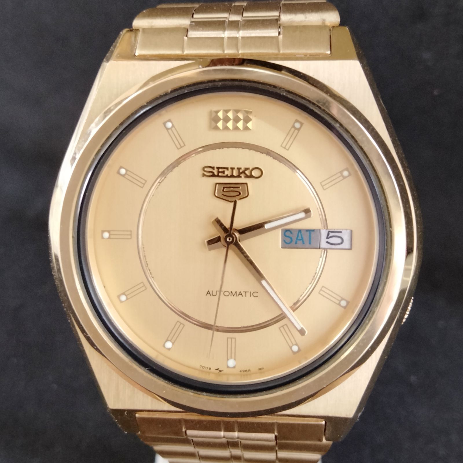 値下げ！レア！デッドストック SEIKO5 オートマチック ゴールド SCW90K 