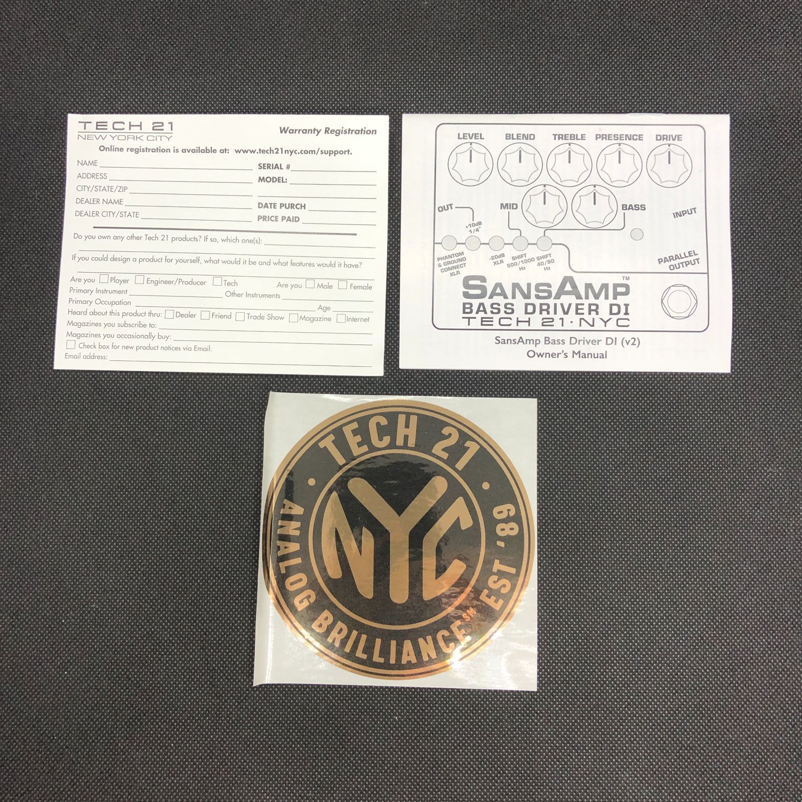 アイテム入荷！ TECH21 Sansamp Bass Driver DI V2 A9A4I223403 f146