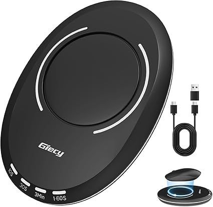 Giecy超薄型 マウスジグラー 検出不能 マウスムーバー ON/OFFスイッチ、ランダムインターバルタイマー付き 物理的 マウス 自動 動かす メカニカル Mouse Jiggler ドライバーフリー 、PCラップトッ