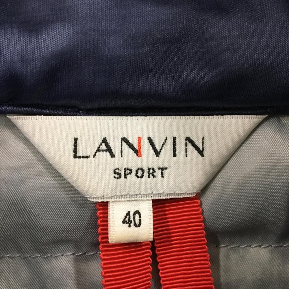 ランバンスポール 中綿ワンピース ネイビー ノースリーブ フード取外し