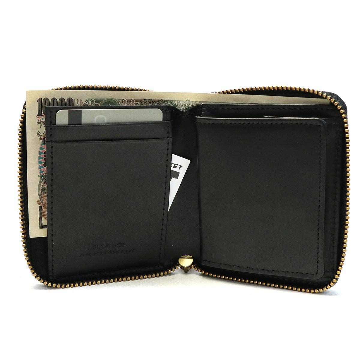 二つ折り財布SLOW&CO herbie round short wallet SLOW 財布】herbie