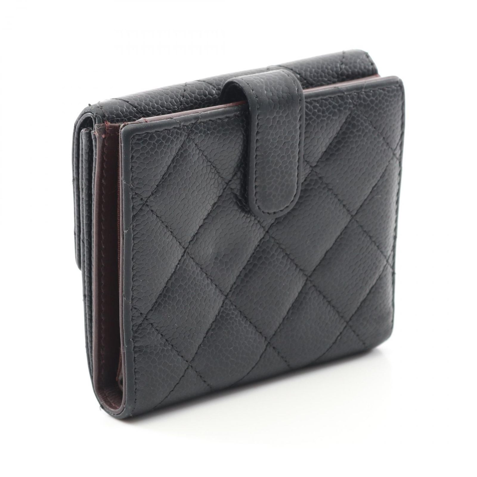 シャネルCHANEL 二つ折り財布 マトラッセ ラムスキン ビコローレ