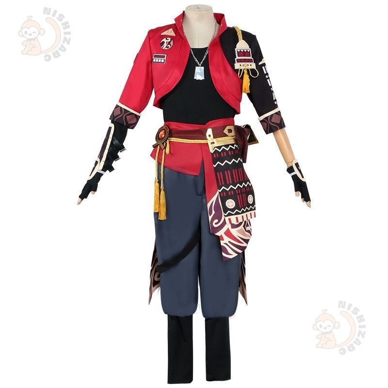 コスプレ衣装 原神 トーマ 男性用 全セット アニメ ゲームコスチューム 秋冬用 高品質 ファッション スタイリッシュ アダルト M250124-154