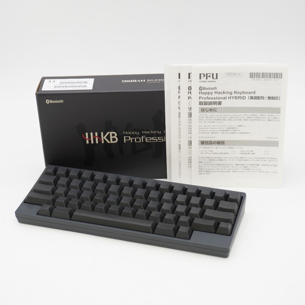 PFU ピーエフユー PC周辺機器 HHKB Professional HYBRID Type-S 無刻印／墨（英語配列） PD-KB800BNS