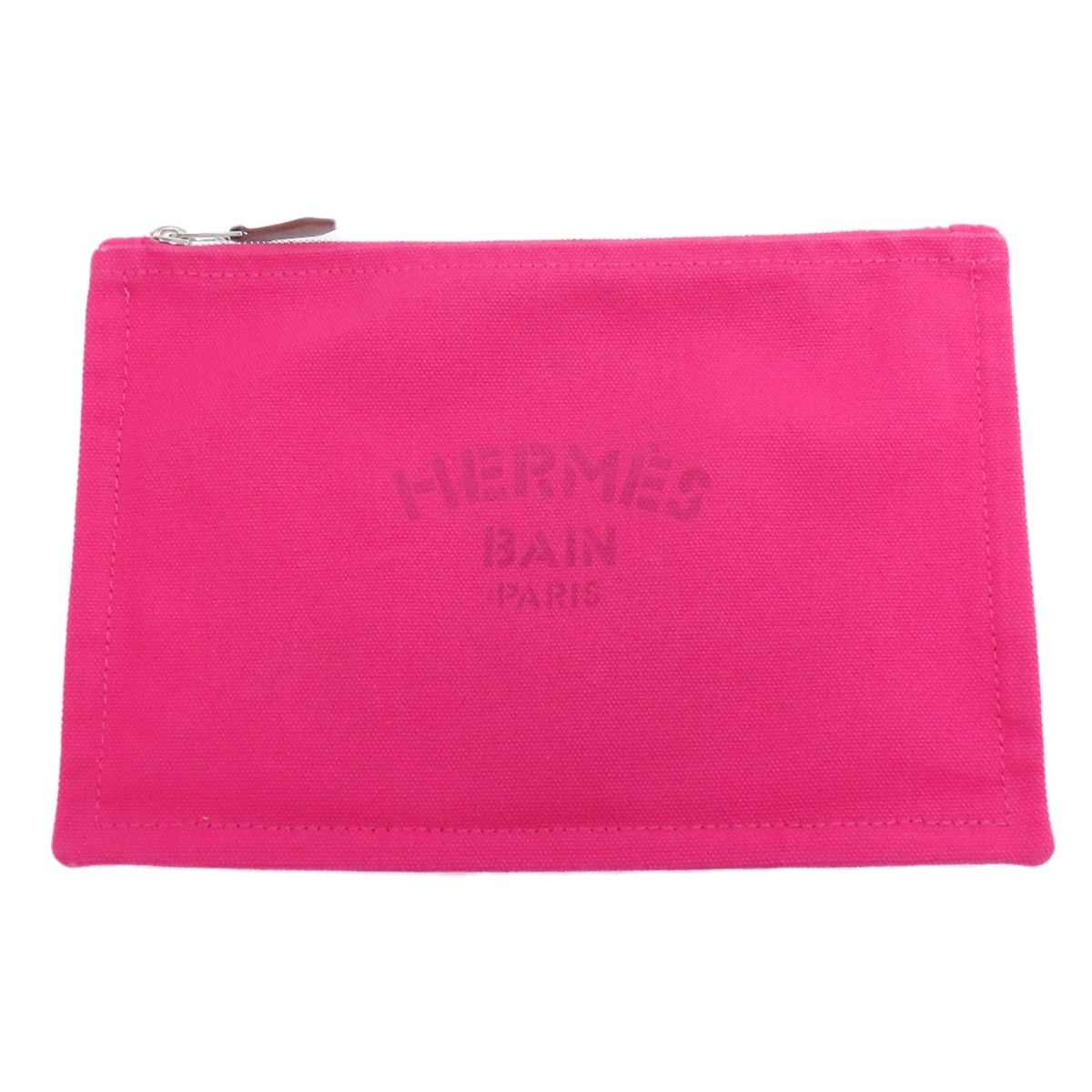 HERMES エルメス ロゴ アクセサリーポーチ キャンバス