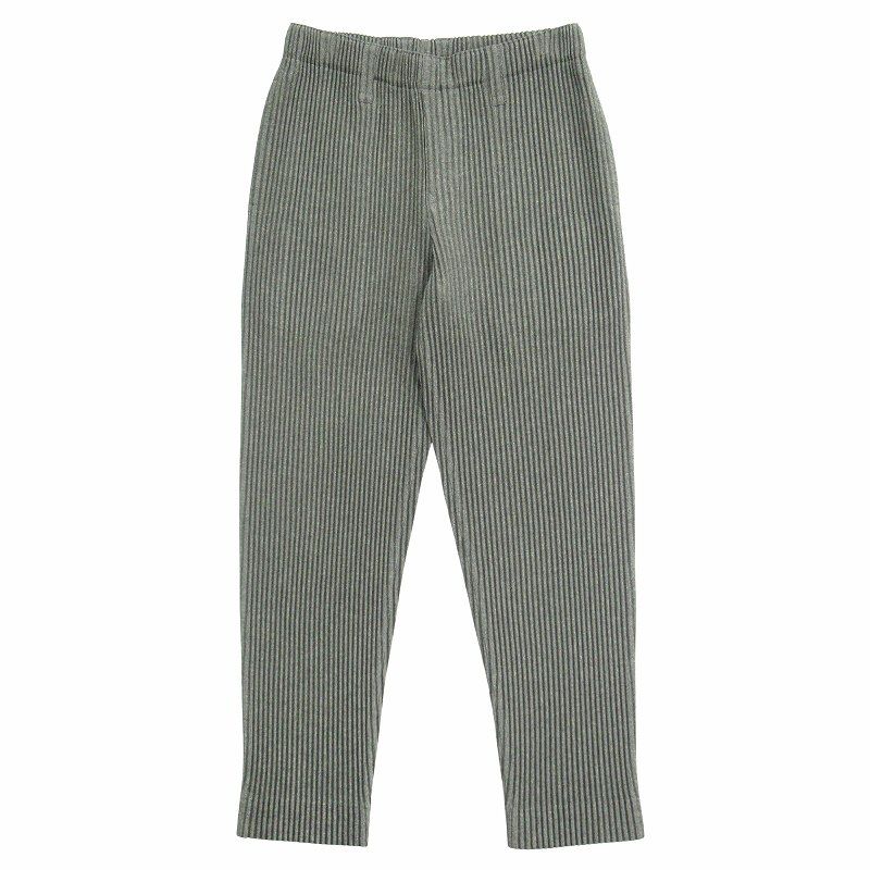 美品　サイズ2 オムプリッセ　BASICS パンツ　ライトグレー ISSEY MIYAKE - HOMME PLISSE サイズ2 ライトグレー パンツISSEY