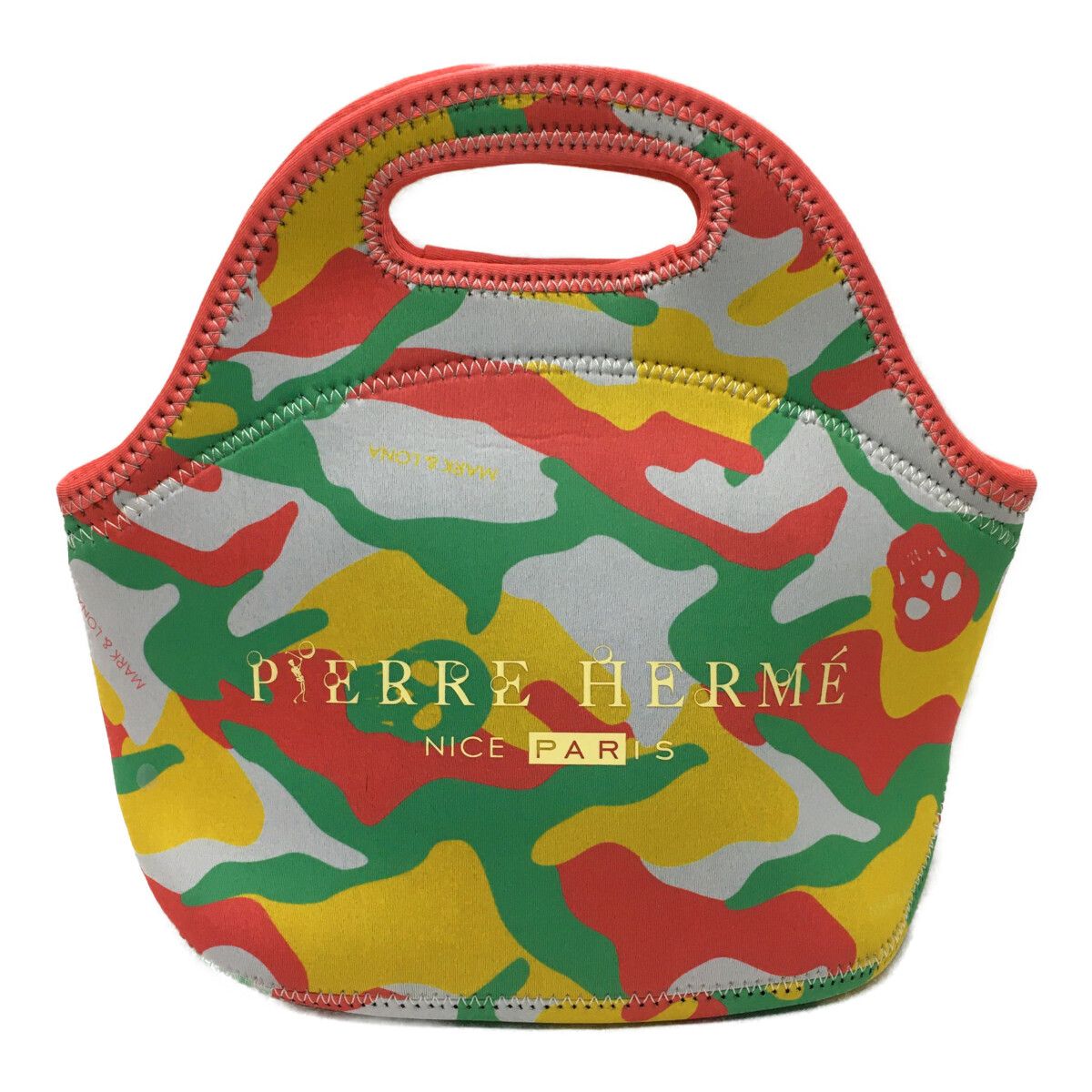 中古 マークアンドロナ MARK&LONA カートバッグ ピンク×グリーン