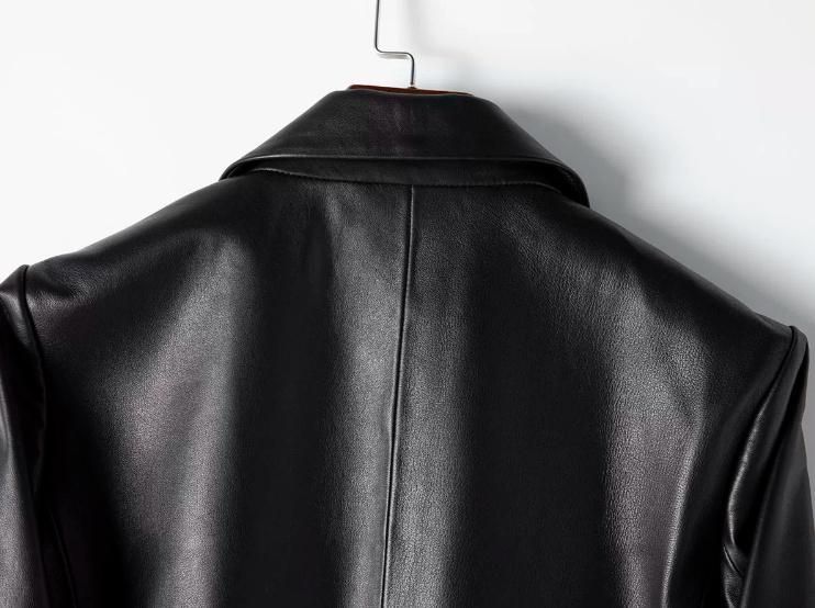 超ソフトなラムレザージャケット黒