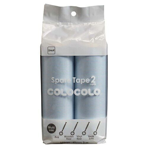 まとめ ニトムズ 掃除用品 スペアテ-プ コロフル 2P カーペット フローリング用 ホワイト C4495 ×10セット