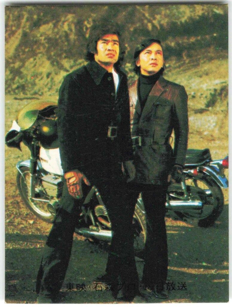 ◇◇◇旧カルビー仮面ライダースナックカード 129番◇N4版/本郷本郷一文字