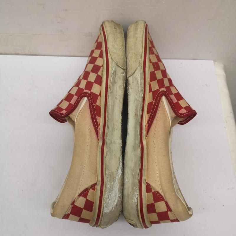 VANS バンズ / チェッカーフラッグ 80s 90s 1点物 超激レア 美品 即決 26㎝ 90s VANS バンズ SLIP-ON チェッカーボード
