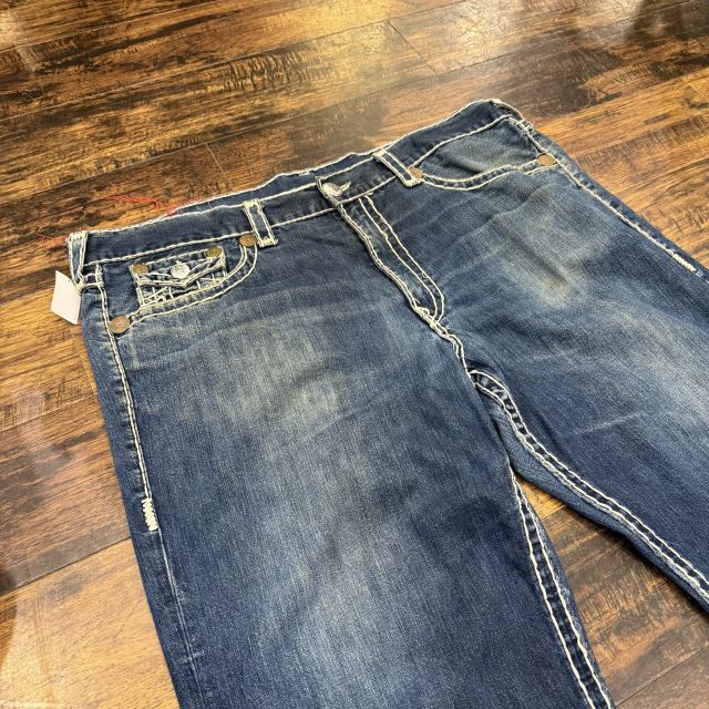 【美品】トゥルーレリジョンストレートデニム太ステッチ TRUE RELIGION / トゥルーレリジョン】太ステッチデニムパンツ