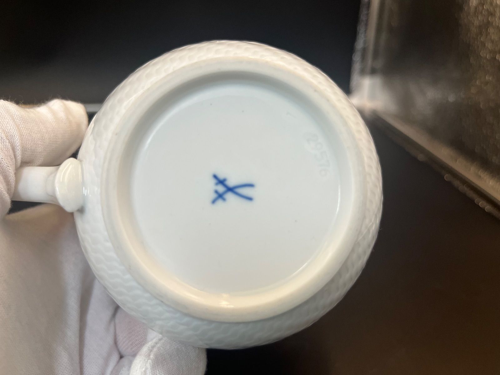 meissen　波の戯れ　2枚セット Meissen 波の戯れ カップ&ソーサー2個セット※若干の破損有※