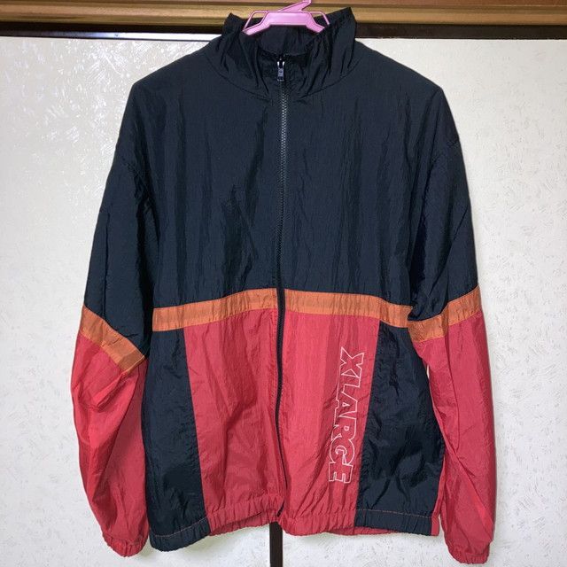 エクストララージ × スト２ ナイロンジャケット 赤 黒 オレンジ Sサイズ