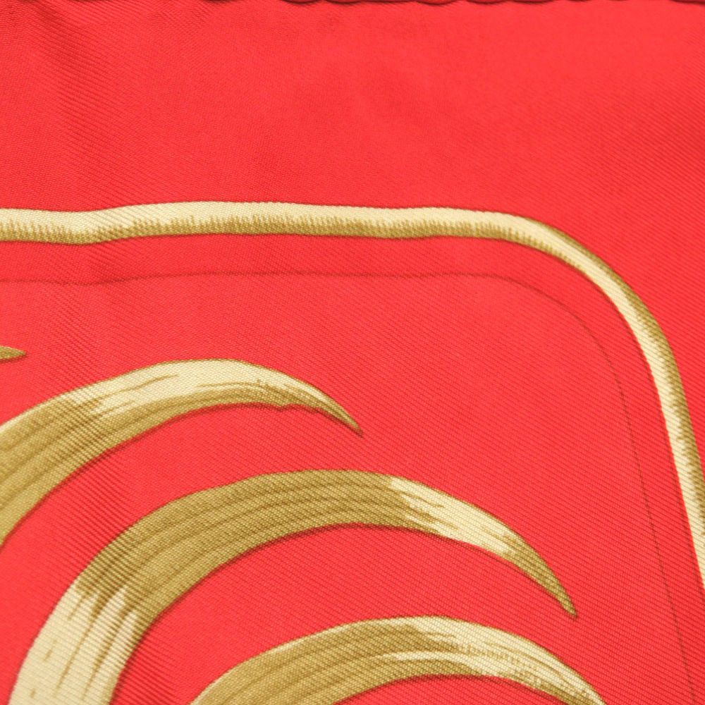 エルメス カレ45 王者の虎 TIGRE ROYAL プチカレ シルク レッド