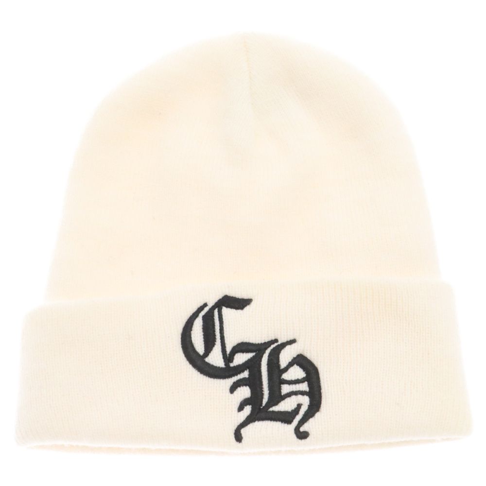 クロムハーツ CHロゴ刺繍  ビーニー ニット レア ニット帽 ブラック CHROME HEARTS (クロムハーツ) CH Logo Beanie CHロゴ刺繍