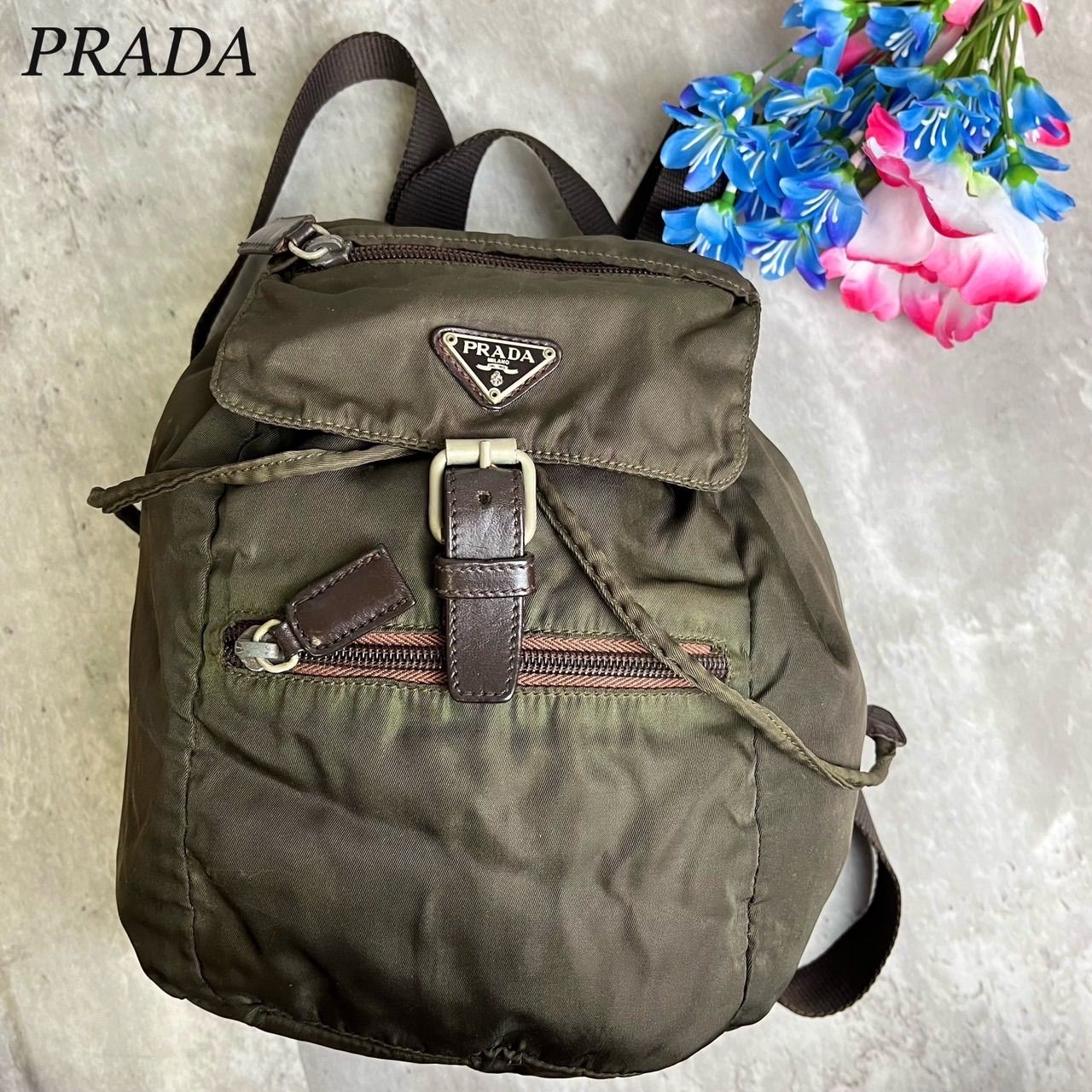 ✨良品✨ PRADA プラダ リュックサック バッグパック 三角ロゴプレート ...