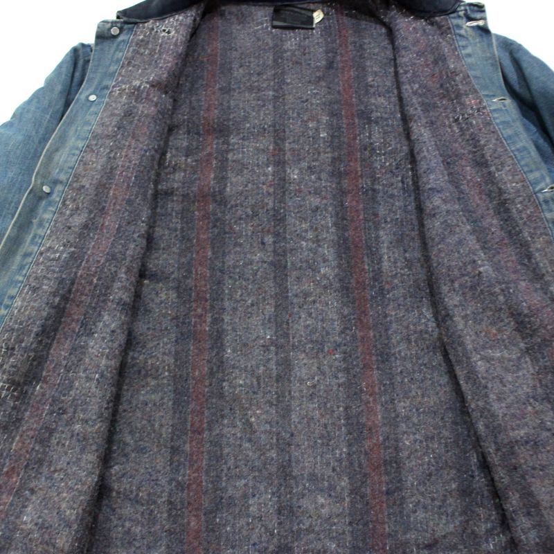 70s Sears デニムカバーオール 裏地ブランケット　ヴィンテージ　Mサイズ 70s vintage Sears ワーク 裏地ブランケット デニム カバーオール
