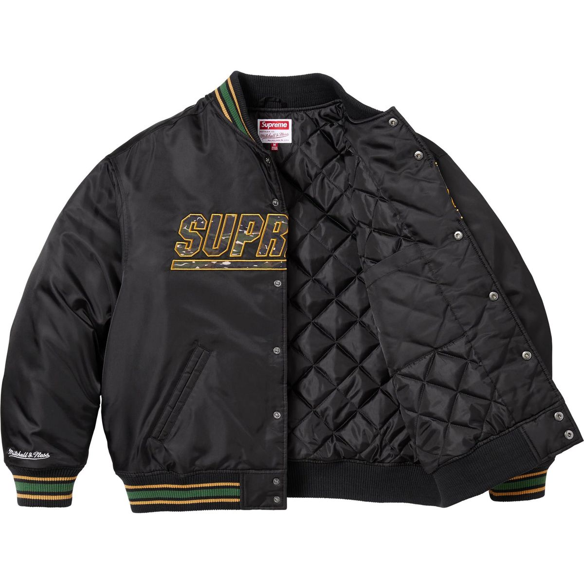 Supreme(シュプリーム) ミッチェル ＆ ネス カモフラ ロゴ バー