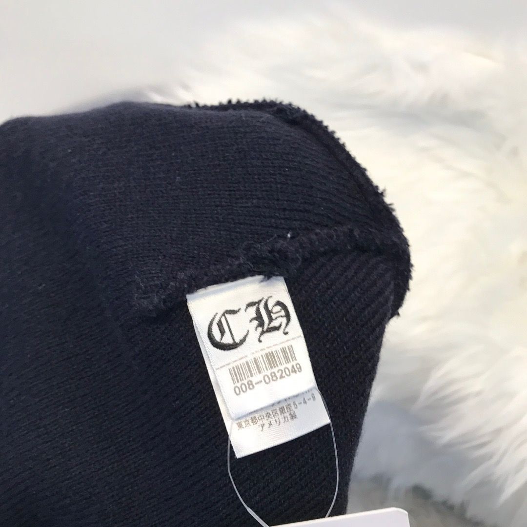 CHROME HEARTS（クロムハーツ）ニット帽 ネイビー - メルカリ