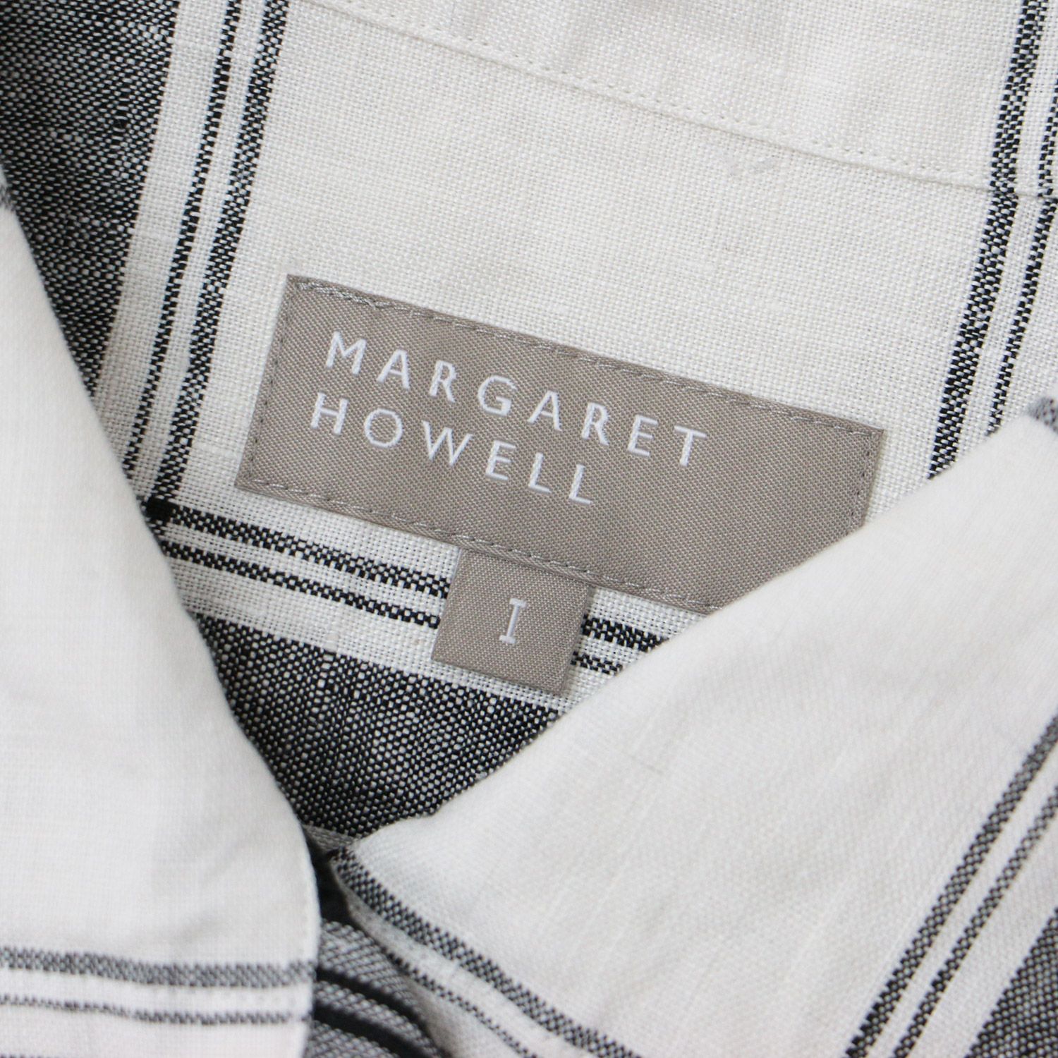マーガレットハウエル チェック半袖シャツ コットン×リネン カジュアル 黒 白 MARGARET HOWELL｜COTTON LINEN CHECK SHIRT | Rakuten Fashion