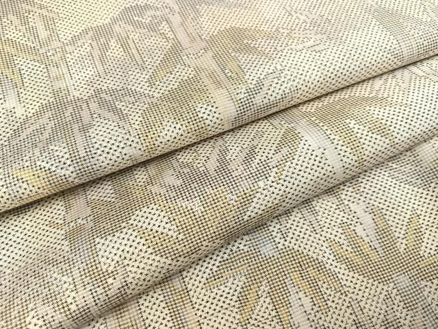 本日最終日再値下げ！美品★白大島紬★白絣 P40390 本場 大島紬 白絣 亀甲 無地 解き洗い品 リ・オーダー c