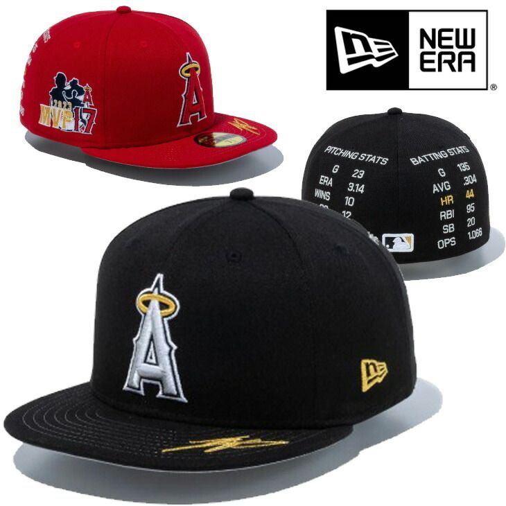 送料無料 ニューエラ キャップ ユニセックス 大人用 帽子 NEW ERA 59FIFTY Shohei Ohtani American League MVP u0026 Home Runs Leaders 大谷翔平 ロサンゼルス・エンゼルス 限定 野球 MLB 記念
