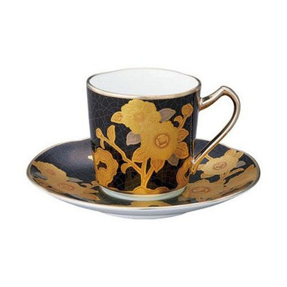 06 黒絵薔薇文_04 デミタスカップ-ソーサー Noritake ノリタケ デミタス カップ - ソーサー 85cc オマージュコレクション 黒絵薔薇文 ファインポーセレン ホワイト T2404|H-767