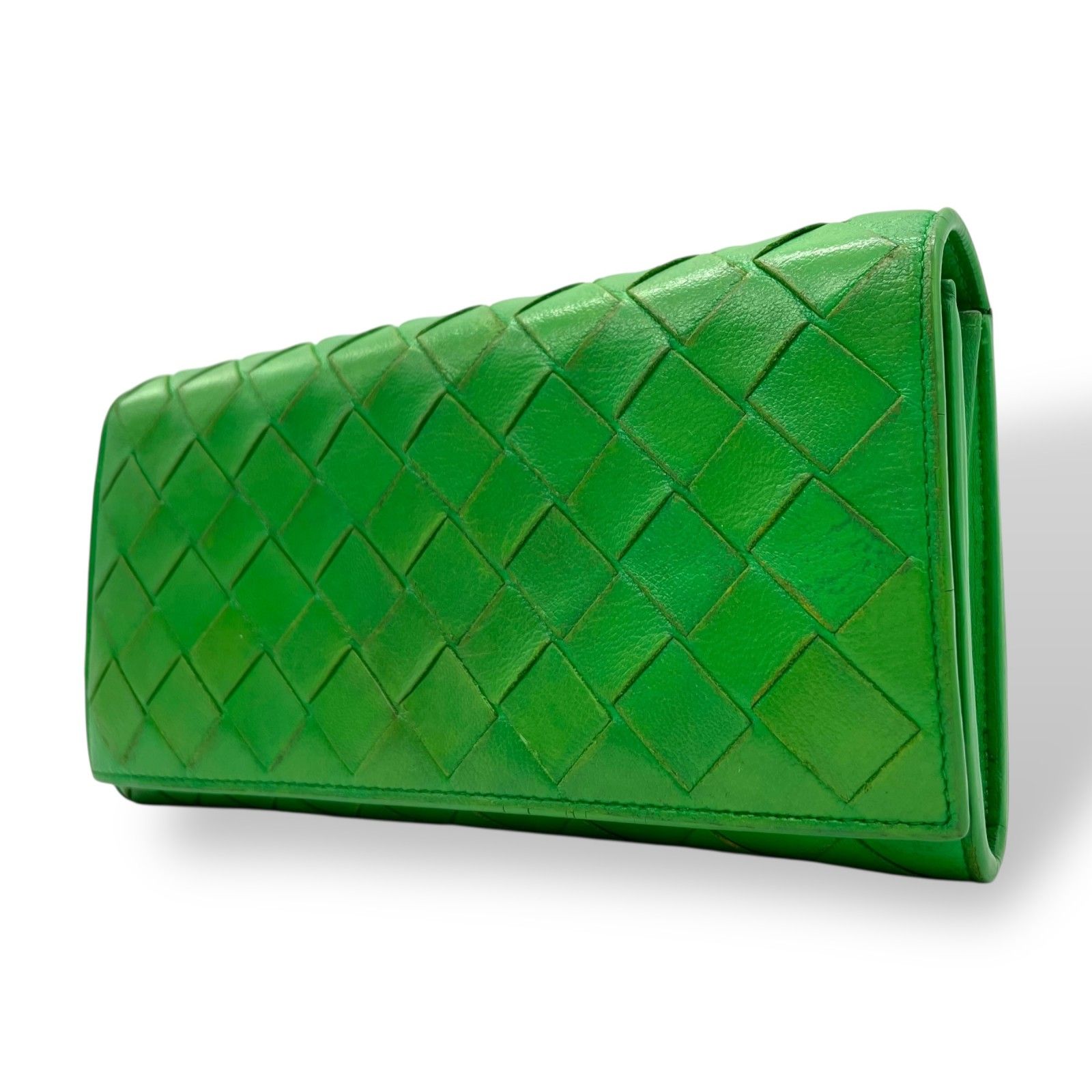 BOTTEGA VENETA ボッテガヴェネタ イントレチャート 長財布 緑