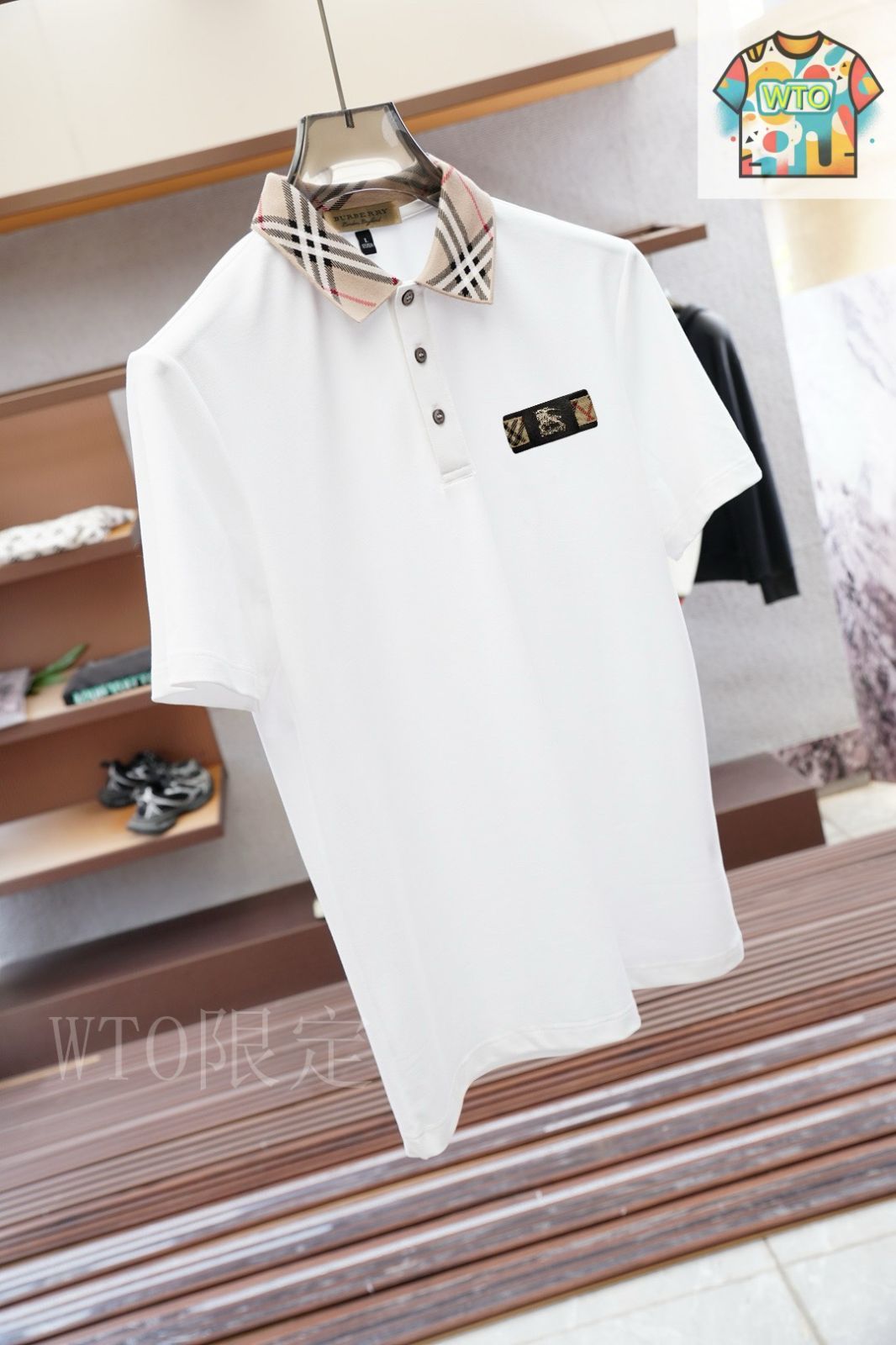 美品！Burberry 半袖ポロシャツ 即購入OK】Burberry 半袖ポロシャツ サイズM ブラック - メルカリ