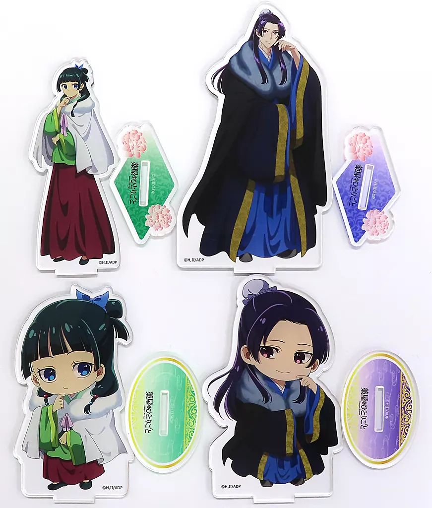 猫猫　壬氏 アクリルスタンド　4個セット ビビット缶バッジ ラスト賞 中古】アクリルスタンド・アクリルパネル 猫猫＆壬氏 アクリルスタンド