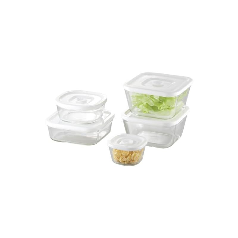 iwaki 密閉 ガラス保存容器 5点セット iwaki(イワキ) 耐熱ガラス 密閉