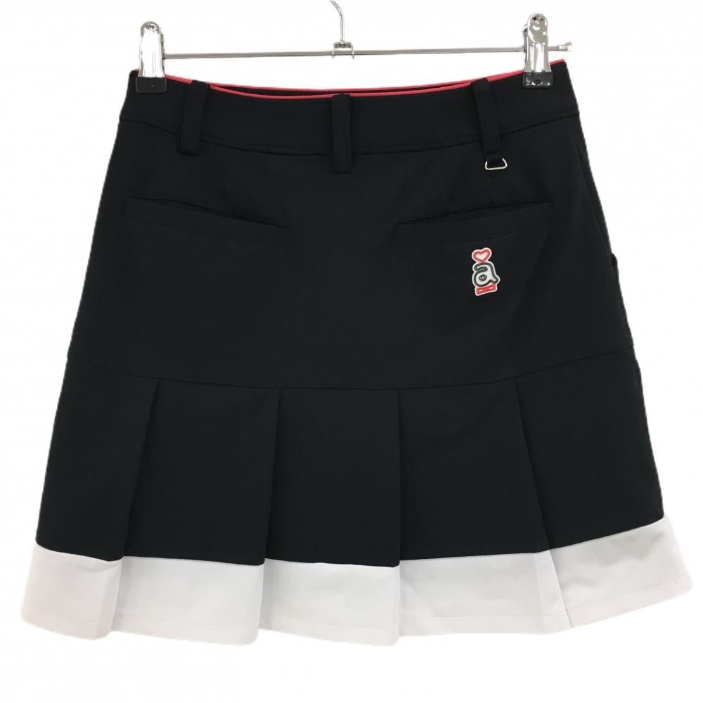 超美品】アルチビオ プリーツスカート 黒×白 裏地付 レディース