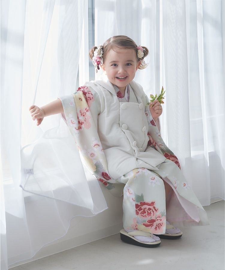 七五三 着物 3歳 被布セット 女の子 KOHARU 薄緑 ライトグリーン 薄緑  