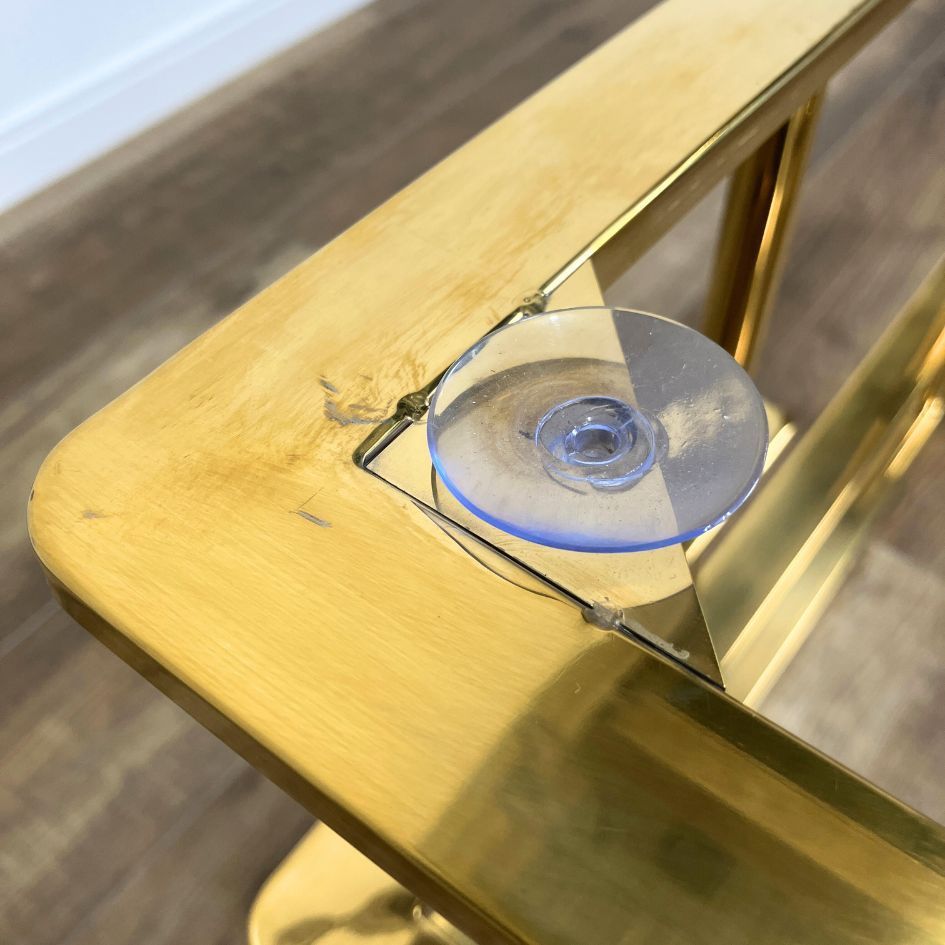 引取限定】KARE ローマゴールド ロー/コーヒー テーブル ゴールド