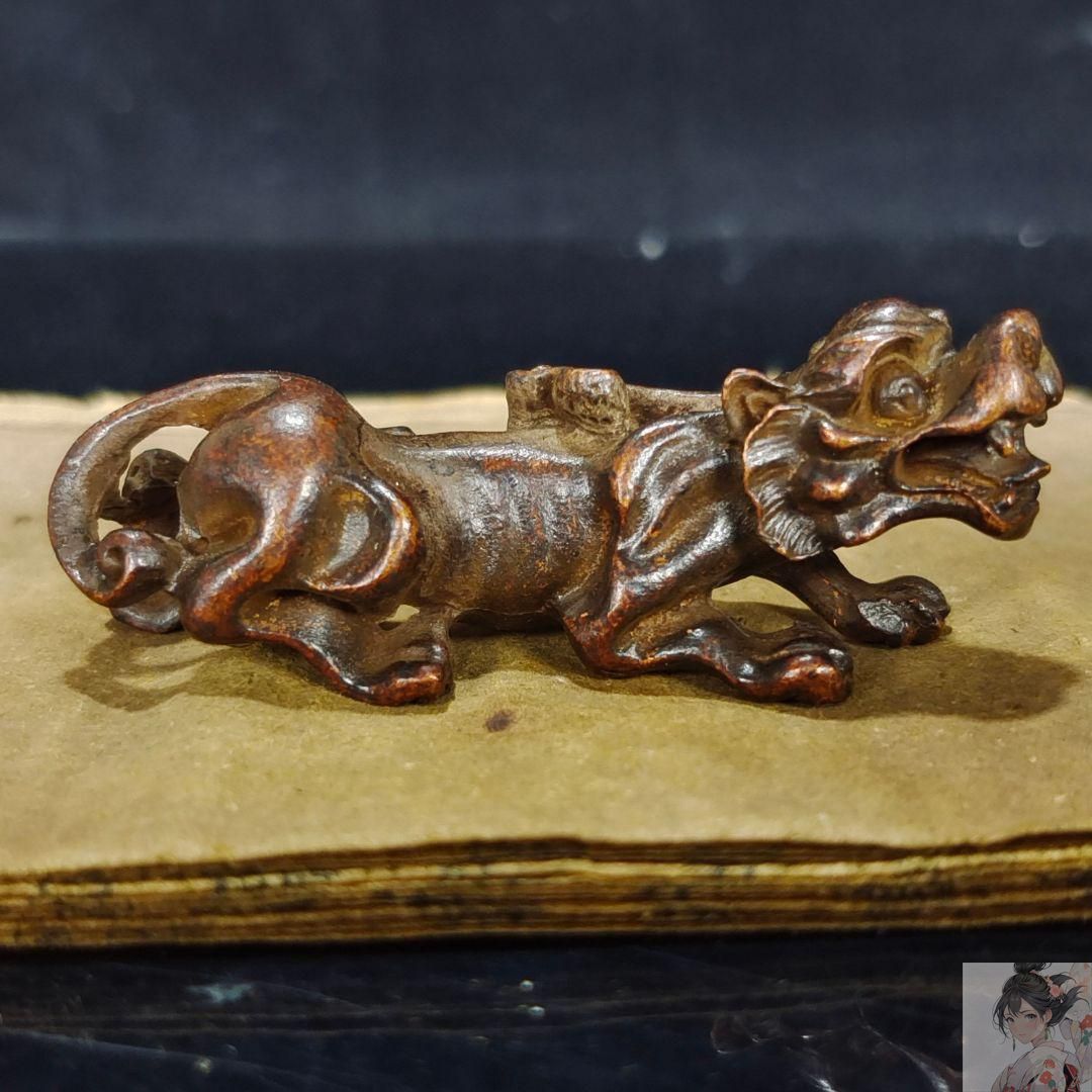 銅製 虎 萌虎 茶玩 蓋置 書房文鎮 茶卓 装飾品 工芸品 美術品 銅細工 虎 筆置 書房 文鎮 文玩 茶道 茶台 置物 - メルカリ