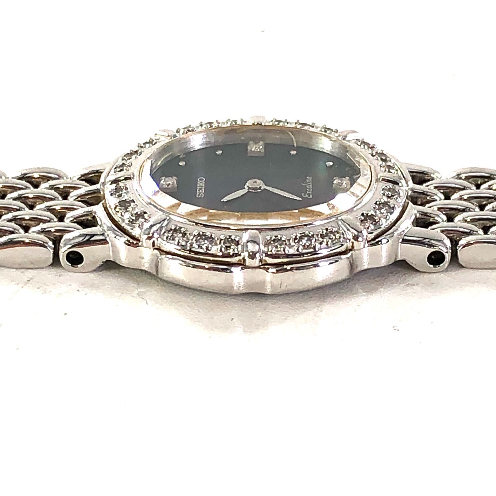 SEIKO セイコー Excelene エクセリーヌ ダイヤベゼル 28P SS/QZ 5A50