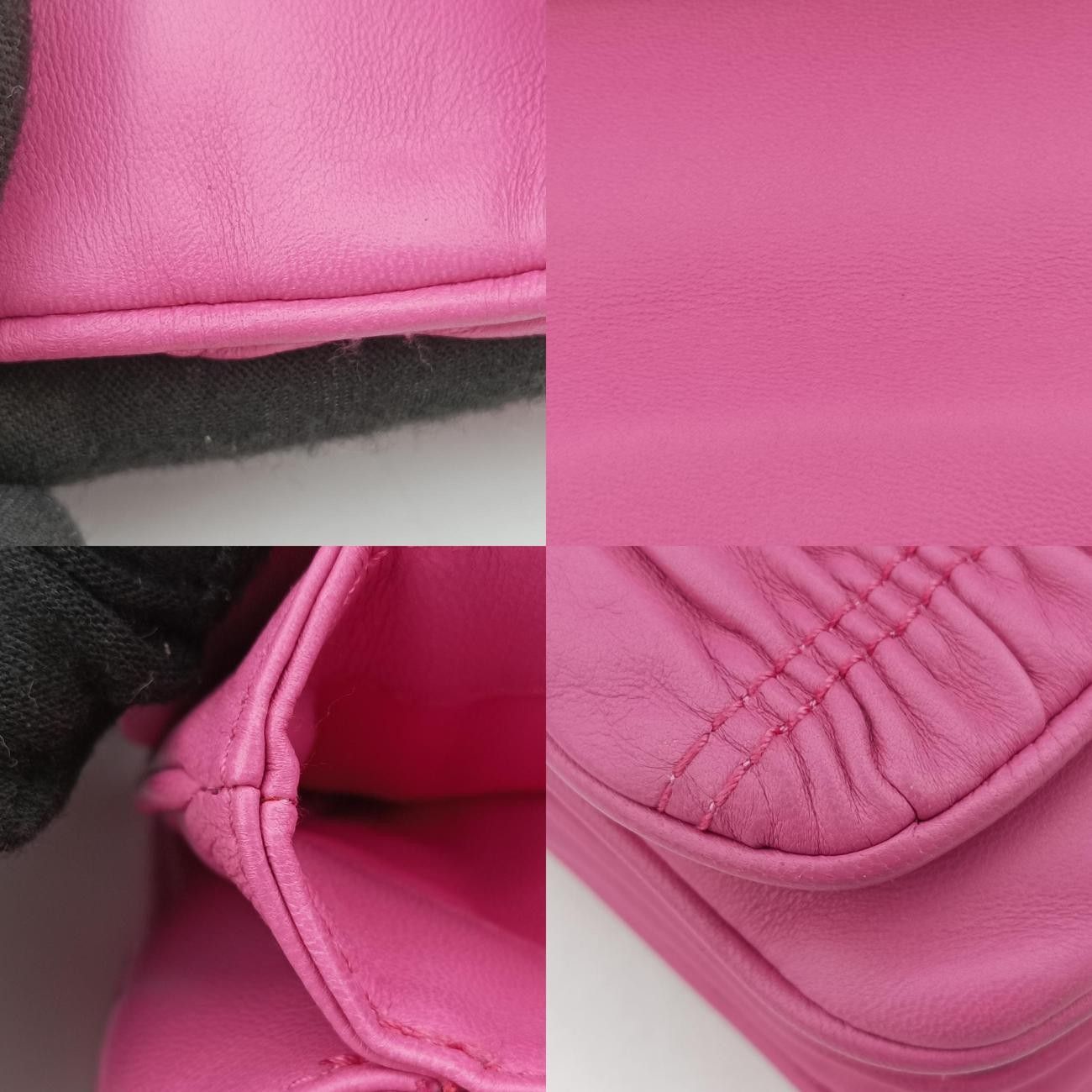 ハンドバッグピンクレザー233