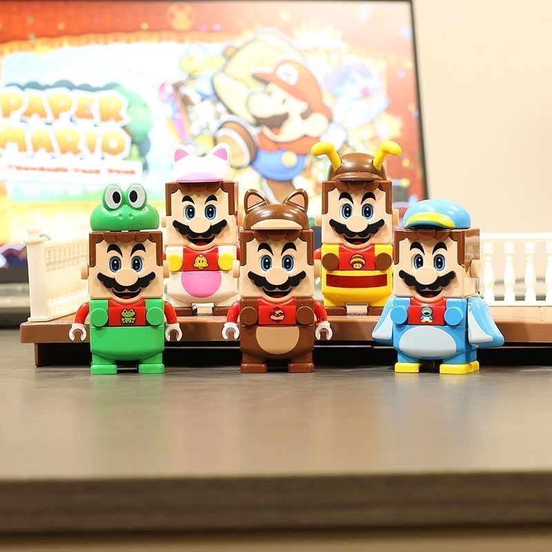 スーパーマリオ ミニレゴ互換品 動物系パワーアップマリオ 5体セット