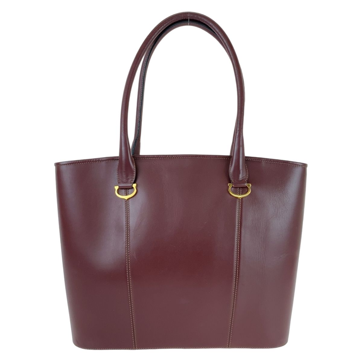 【Cartier】ハンドバッグ　マストライン　ゴールド金具　レザー　ボルドー 楽天市場】【中古】Cartier カルティエ マストライン