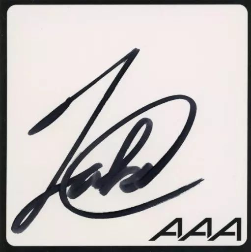 紙製品 男性 西島隆弘 直筆サイン色紙 CD Love Is In The Air AAA Party 3枚同時 特典