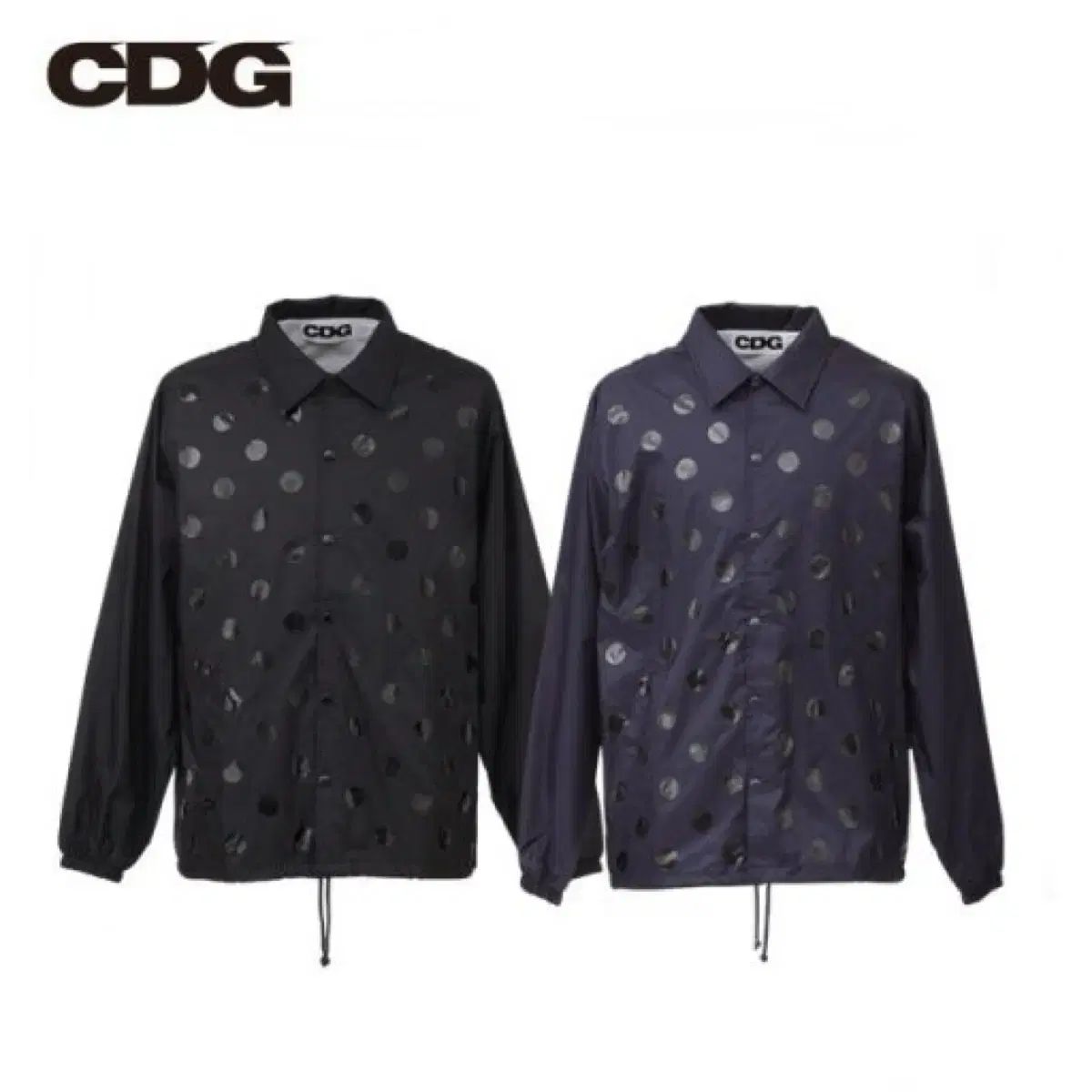 Cdg コーチジャケット ドット 水玉 黒 L