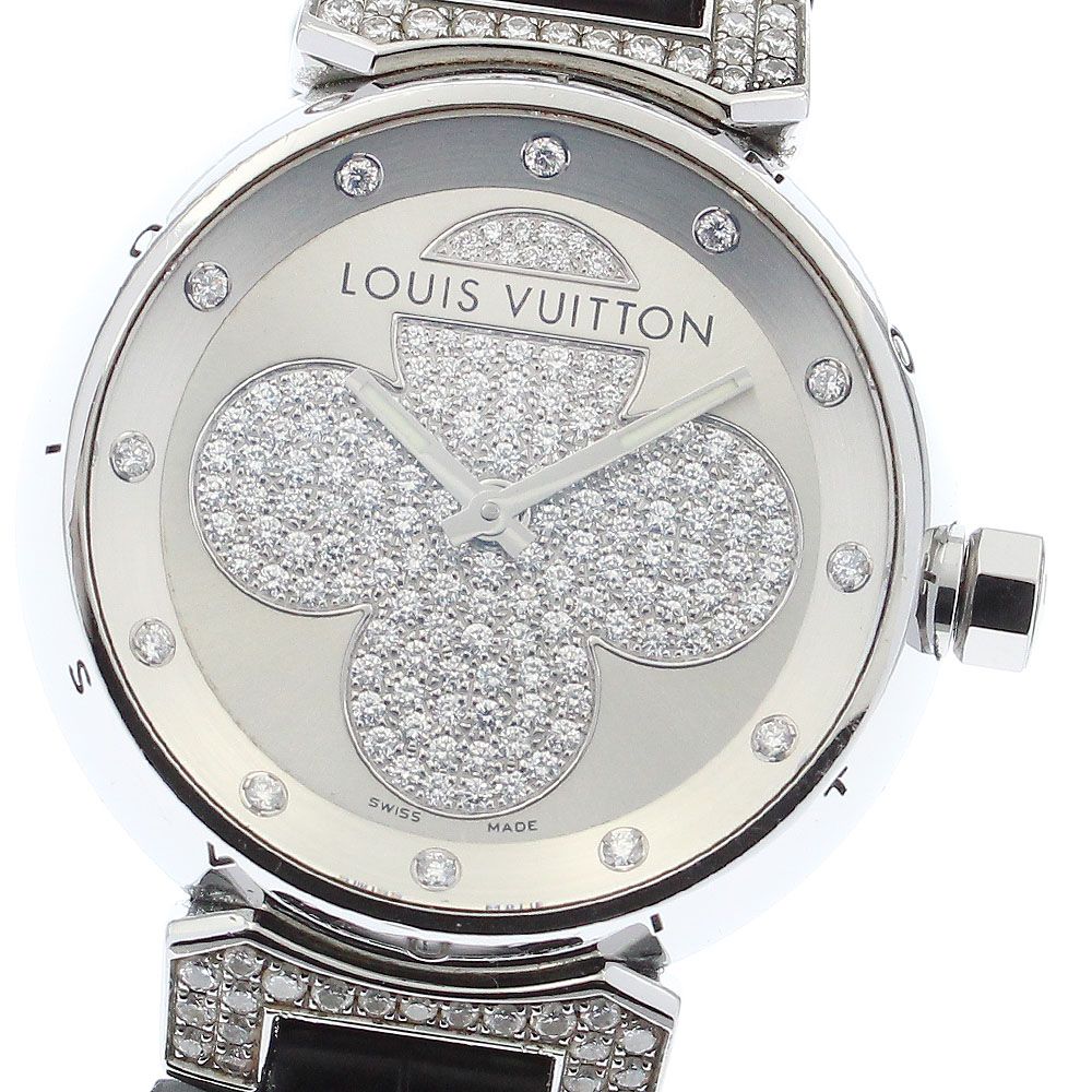 ルイ ヴィトン LOUIS VUITTON Q131P タンブール フォーエバー ダイヤモンド クォーツ レディース き_878156