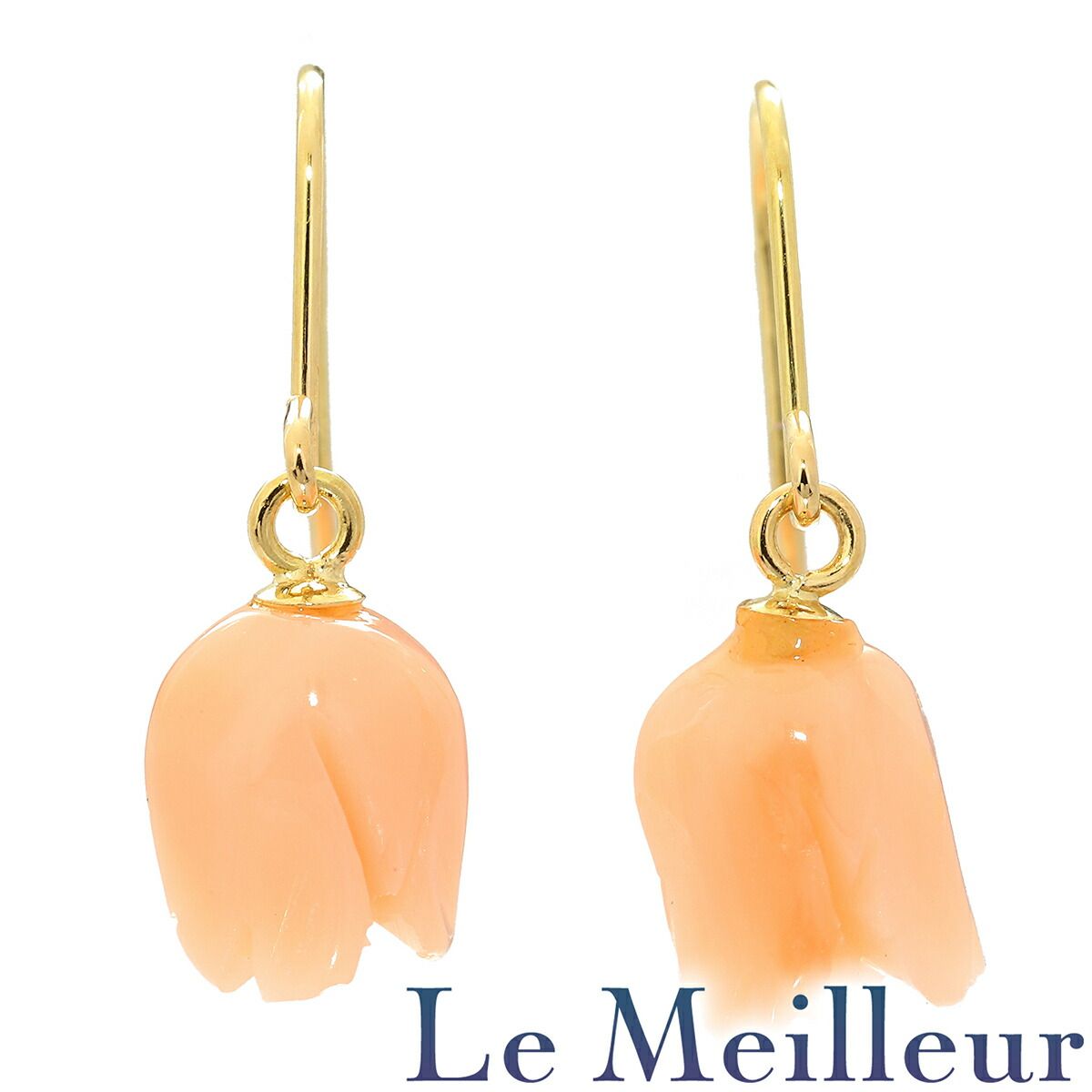 No.103] パライバカラー アマゾナイトのピアス イヤリング 14kgf No