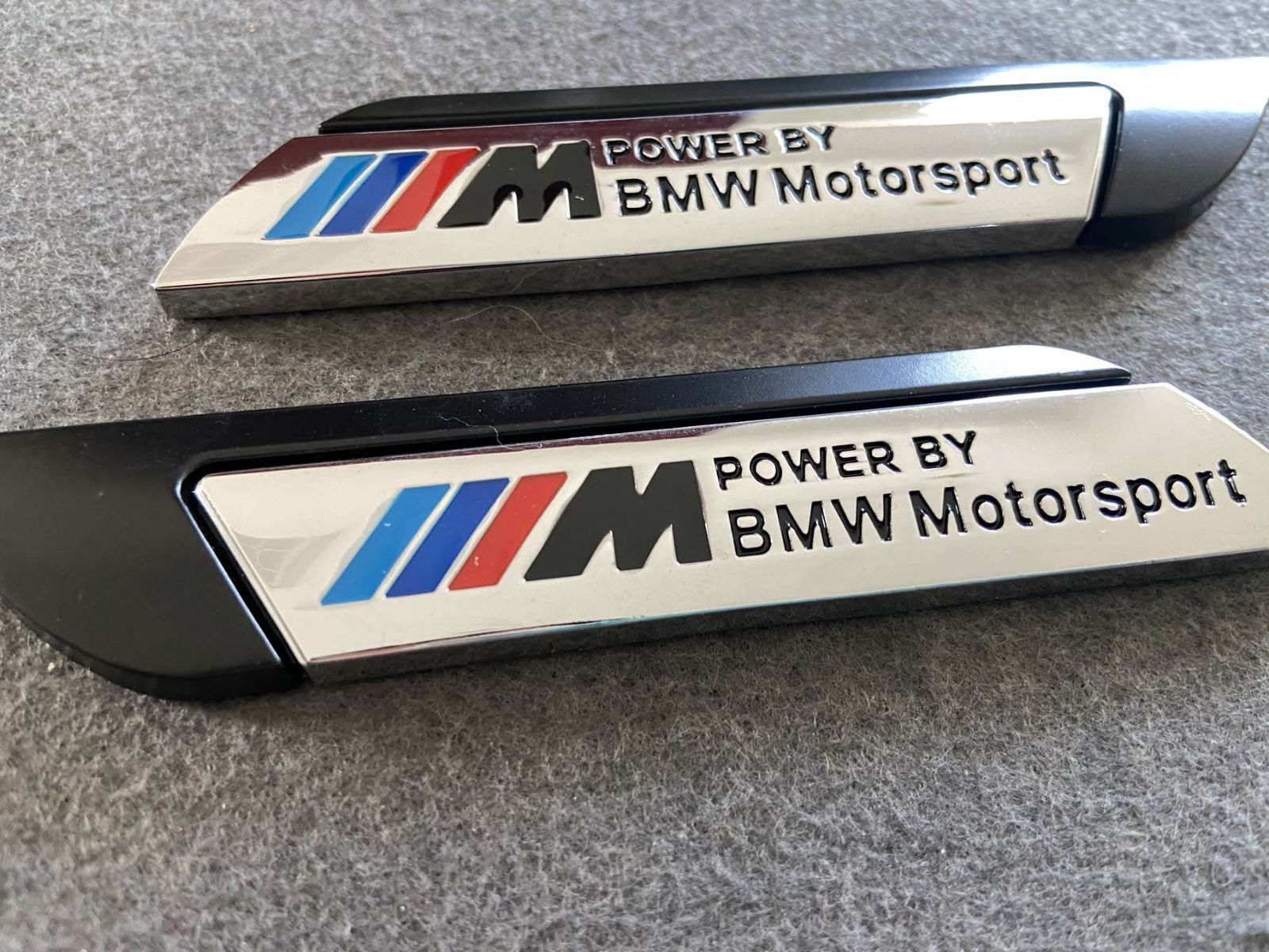 210☆BMW ///M☆ カーステッカー エンブレム ブラック＆シルバー