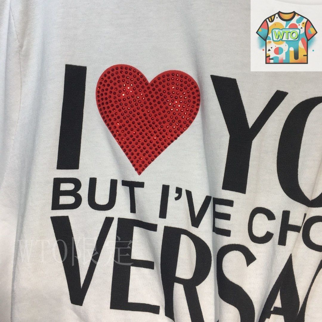 今日特価】VERSACE ヴェルサーチ I LOVE YOU ダイヤモンド入り