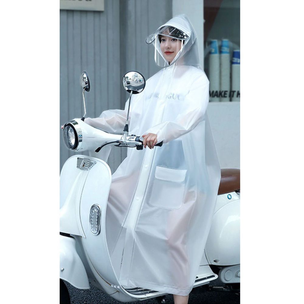 レインコート バイクポンチョ レインポンチョ 雨具 二重ツバ付き男女