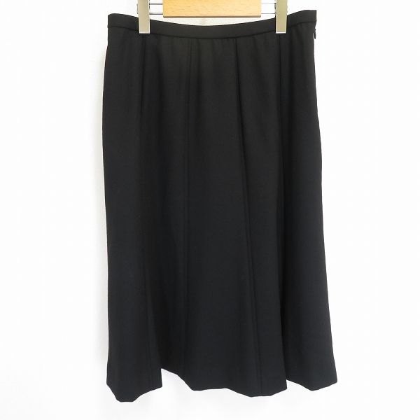 w レリアン Leilian スカート 13+ 黒 ブラック 大きいサイズ フレアー