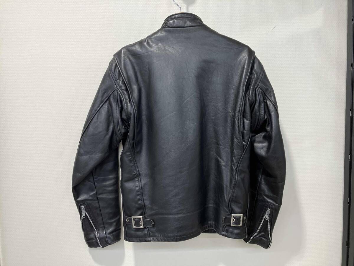 Schott (36) シングルライダース レザージャケット 本革 USA 黒 SCHOTT ショット シングルライダース レザージャケット size:36
