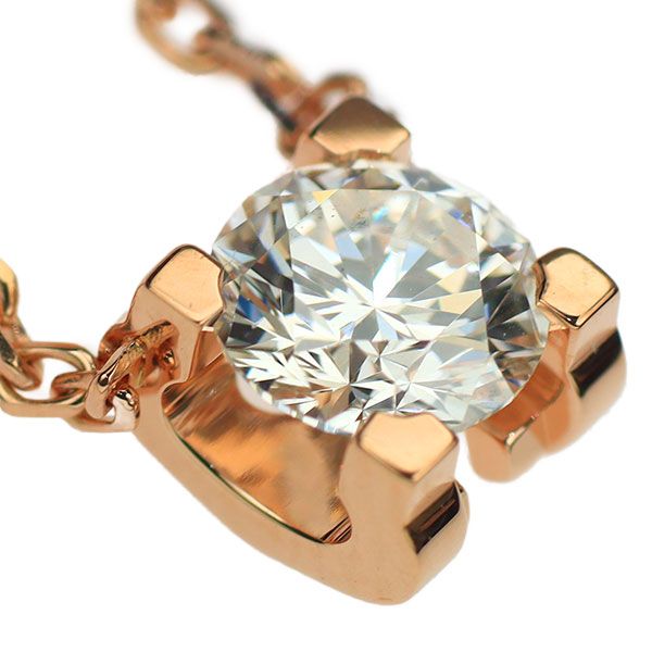 カルティエ K18PG ダイヤモンド ペンダントネックレス 0.31ct G VVS1  